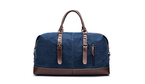 canvas and leather outdoor duffel bag