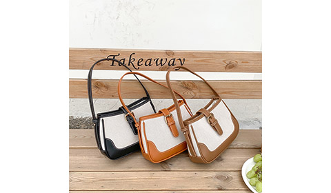PU leather shopping tote bag for female