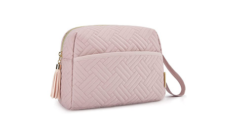 Elegant Roomy Pink Cosmetic bag