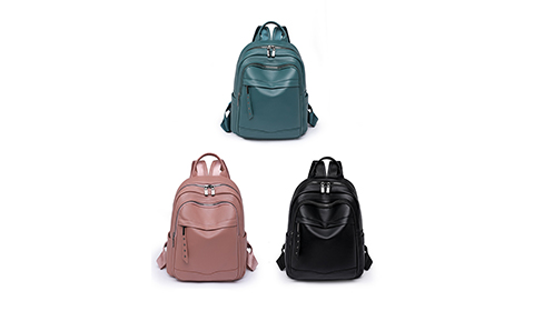 Luxury PU Leather women fashion casual backpack