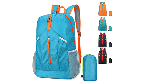 Hot sales high quality light weight outdoor folding oxford cloth backpack