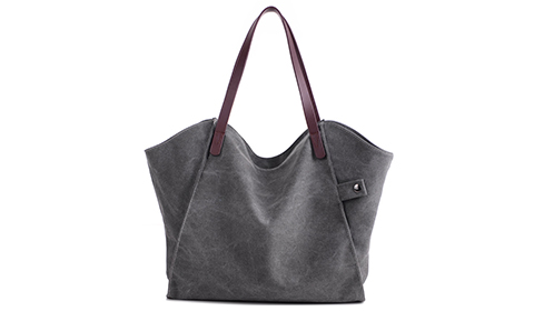 Large Capacity Women's Leisure Canvas Handbag with Shoulder strap