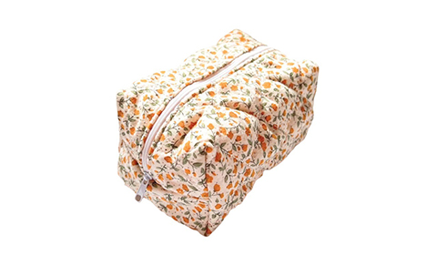 Fashion mini soft zipper cosmetic purse girls cute flower print cosmetic bags