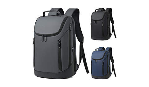Custom logo Men office business laptop backpack large capacity multi-functional nylon backpack with USB port