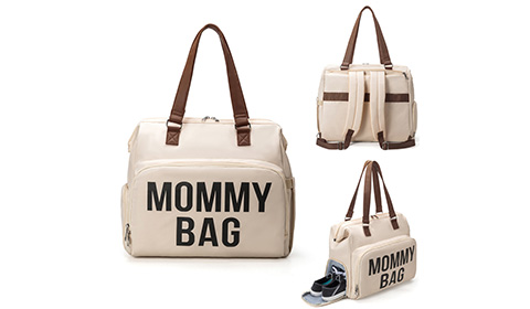 Customized luxury portable multi-functional diaper bag tote backpack for mommy with large capacity