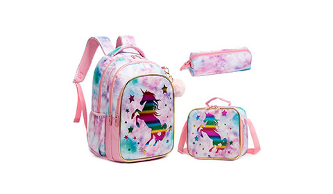 New Hot Sale Backpack Customization 7-10 years old primary girls and boys school bag set with pencil case