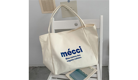 5 Colors custom logo girls large canvas bag
