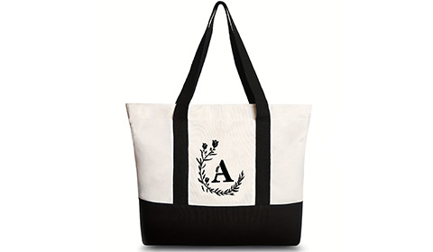 Custom logo reinforced handle cloth heavy duty different prints canvas tote bag