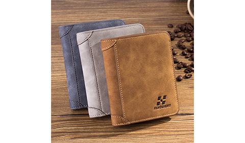 Men Fold-able Leather Wallet Credit Card Holder