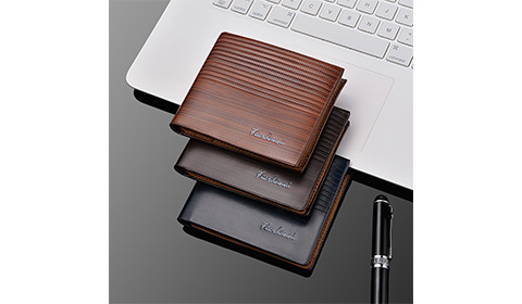 Popular Short Wallet Pu Leather Men's Large Capacity Business Wallet