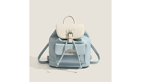 Drop Shipping Ladies Design Backpack simple fashion contrast color cowhide Leisure travel ladies bag
