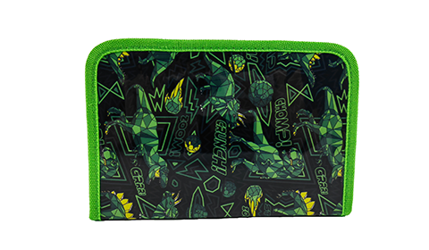 Hot-selling Green Children's School Supplies Case Pen Bag with Large Capacity and Foldable Design Factory Wholesale Set