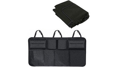 600D Oxford Cloth Car Back Seat Organizer Touch Screen Tablet Car Back Seat Bag