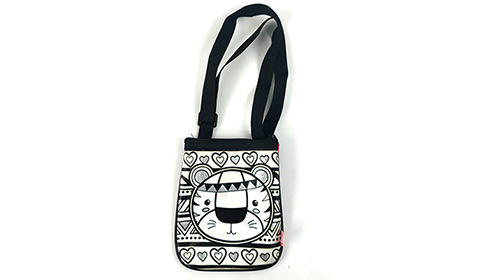 Graffiti Bag Painting DIY Drawing Kids Shoulder Bag Tiger Crossbody Bag