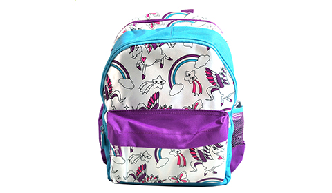 Wholesale Rainbow Graffiti Design Kids DIY Backpack Schoolbag