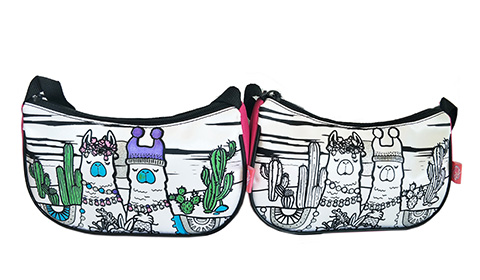 DIY Graffiti Handbag With Zipper Children Drawing Toy