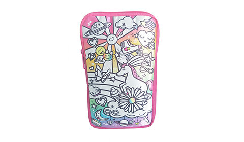 Casual Trendy Pouch Graffiti Painting DIY Drawing Kids Zippered Pencil Case