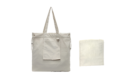 Custom Logo Printed Shopping Tote Bags for Women Nylon Shoulder Fodable Bag Light-Weight Travel Totes