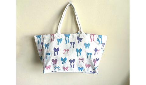 Sweet Large Capacity Shoulder Shopping Bag polyCotton Canvas Tote Bag of Great Quality Customized Size and logo